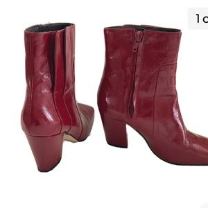 Zara red boots size 6